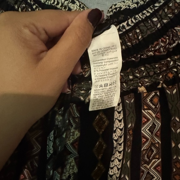 SHEIN Black and White A-line Maxi Skirt Pleated Casual - Picture 5 of 8